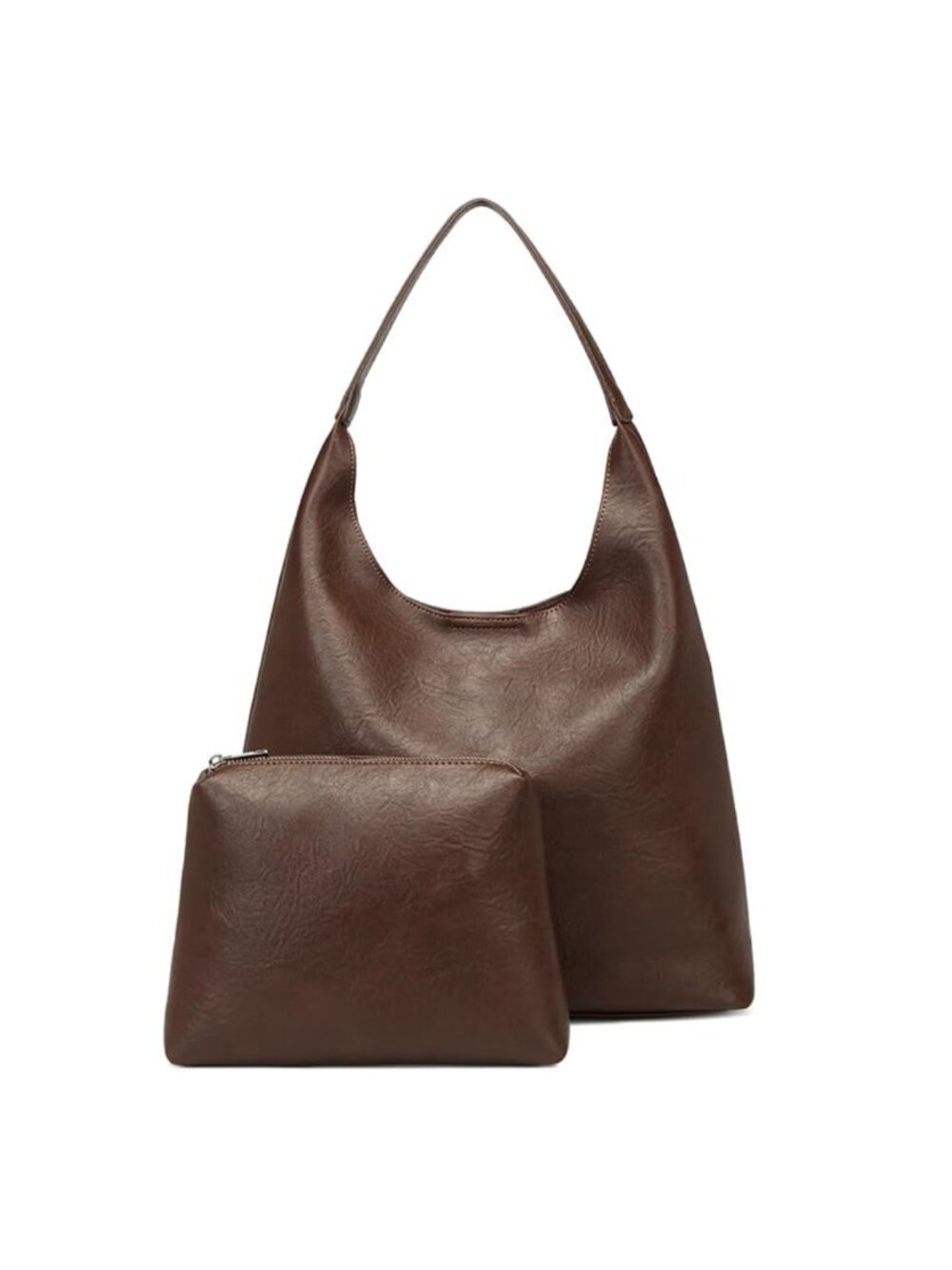 Women Faux Leather Hobo Shoulder Bag Top Handle Large Tote Crossbody